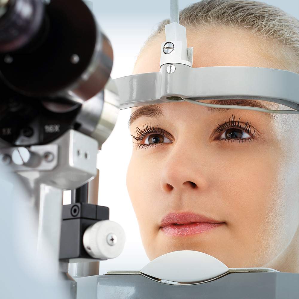 Young woman going through an eye examination